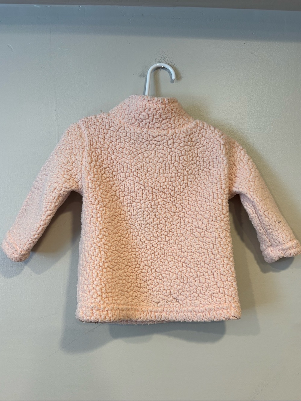 Disney Minnie Mouse Embroidered Fleece Quarter Zip Pullover Blush Pink 18M - Picture 5 of 5